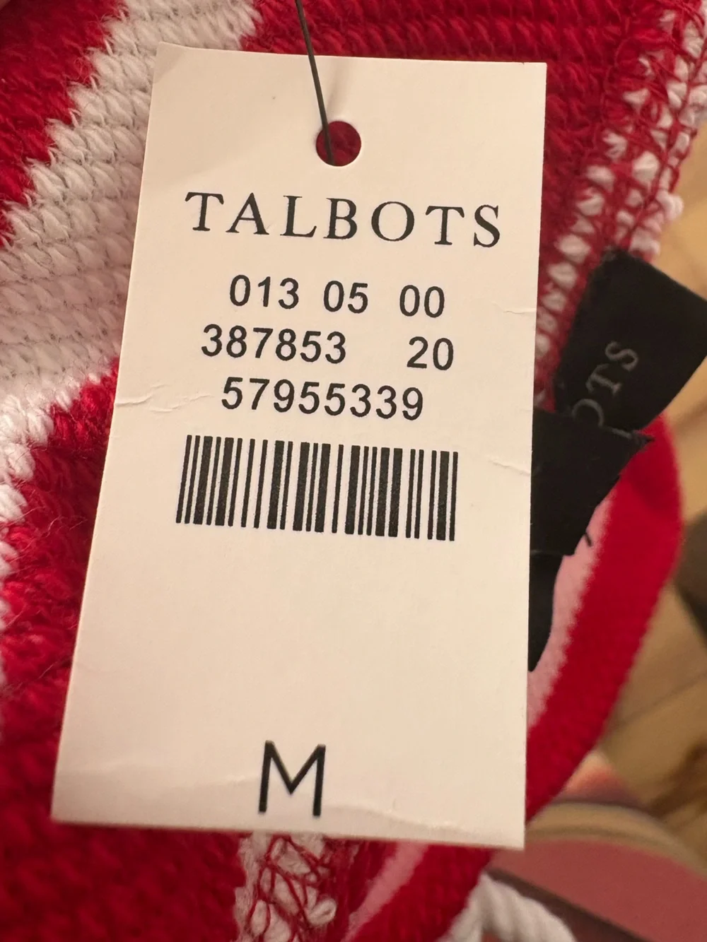 NWT Talbots Nautical Beach Terry Shorts Luna Stripe Red White 6” Size Medium - Picture 5 of 7